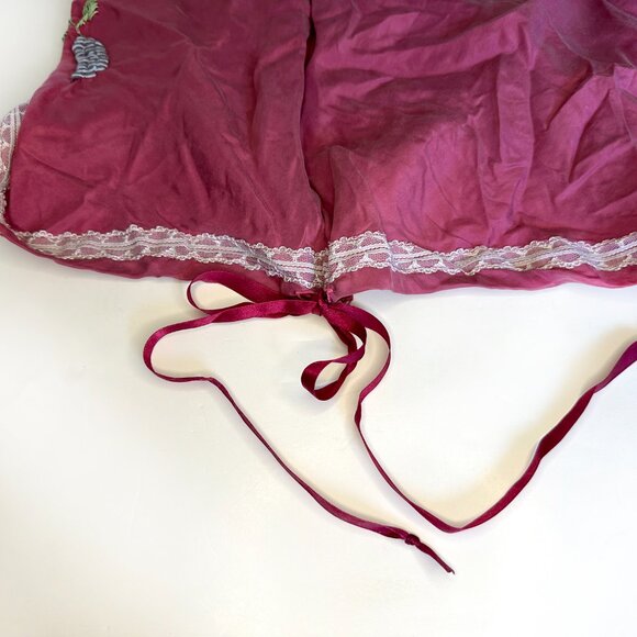 RANGOON Vintage Silk Embroidered Camisole Tank Blouse Size Medium 1/2 Zip - Picture 7 of 11